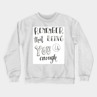 You Are Enough Sticker Crewneck Sweatshirt